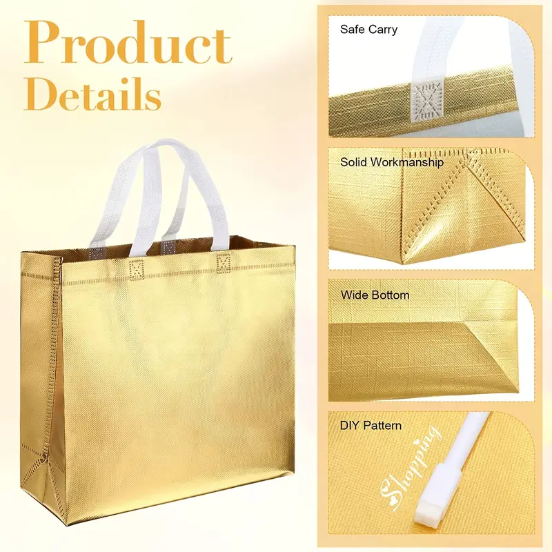 4pcs Non Woven Laser Gift Bag For Gift Giving Party Clothing